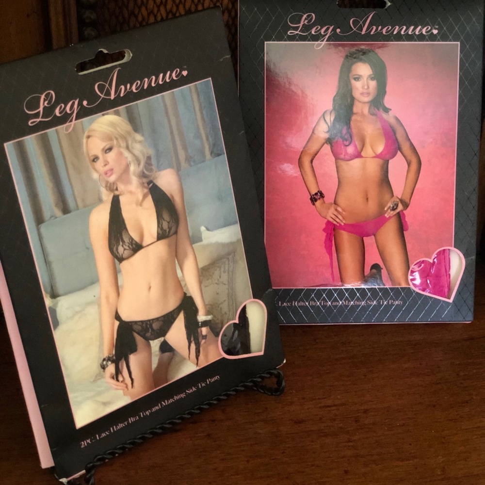 Lace Halter Bra Set by Leg Avenue